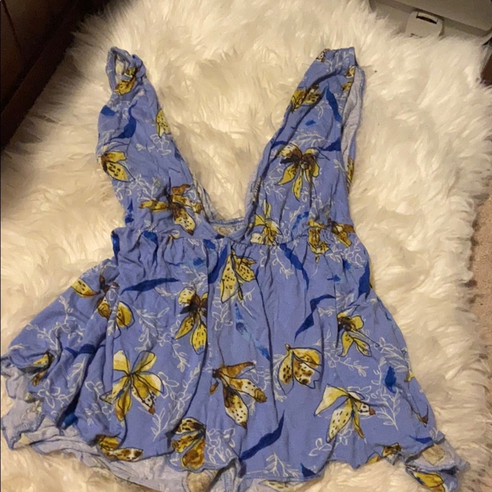 Urban Outfitters Plunging Neckline Babydoll Top